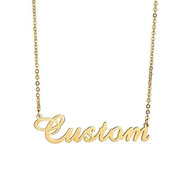 Flowshey Custom Name Necklace Personalized Gift Stainless Steel Pendant Jewelry