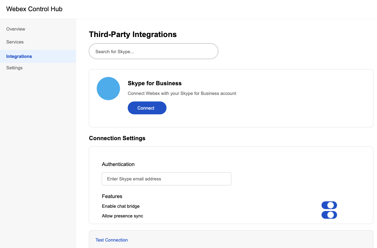 Webex Skype integration