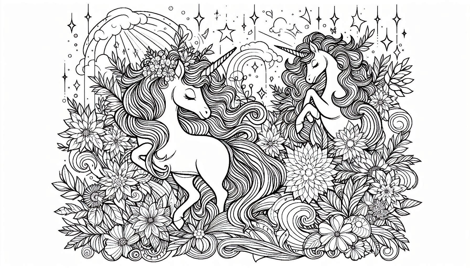 imagens para colorir unicornio