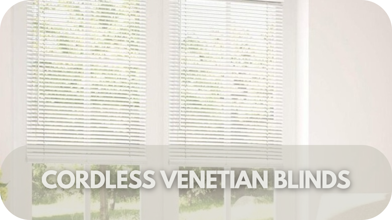 Enjoy precise light control and a sophisticated look with cordless Venetian blinds.