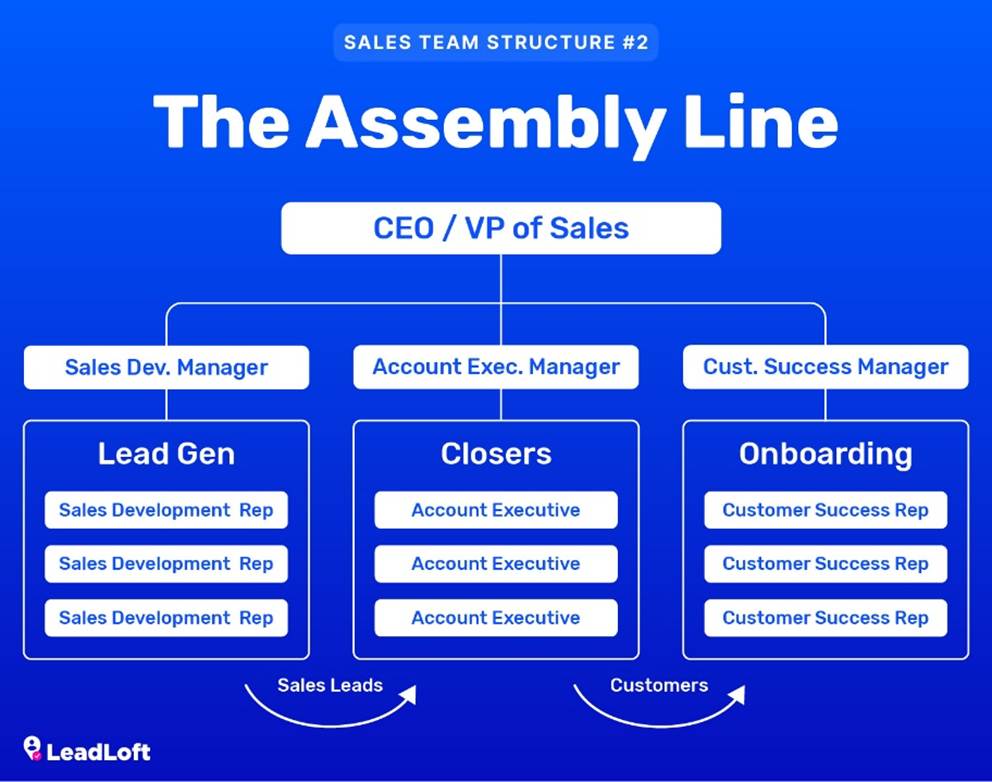 Top 3 Sales Team Structures (Pros/Cons & Graphics) | LeadLoft