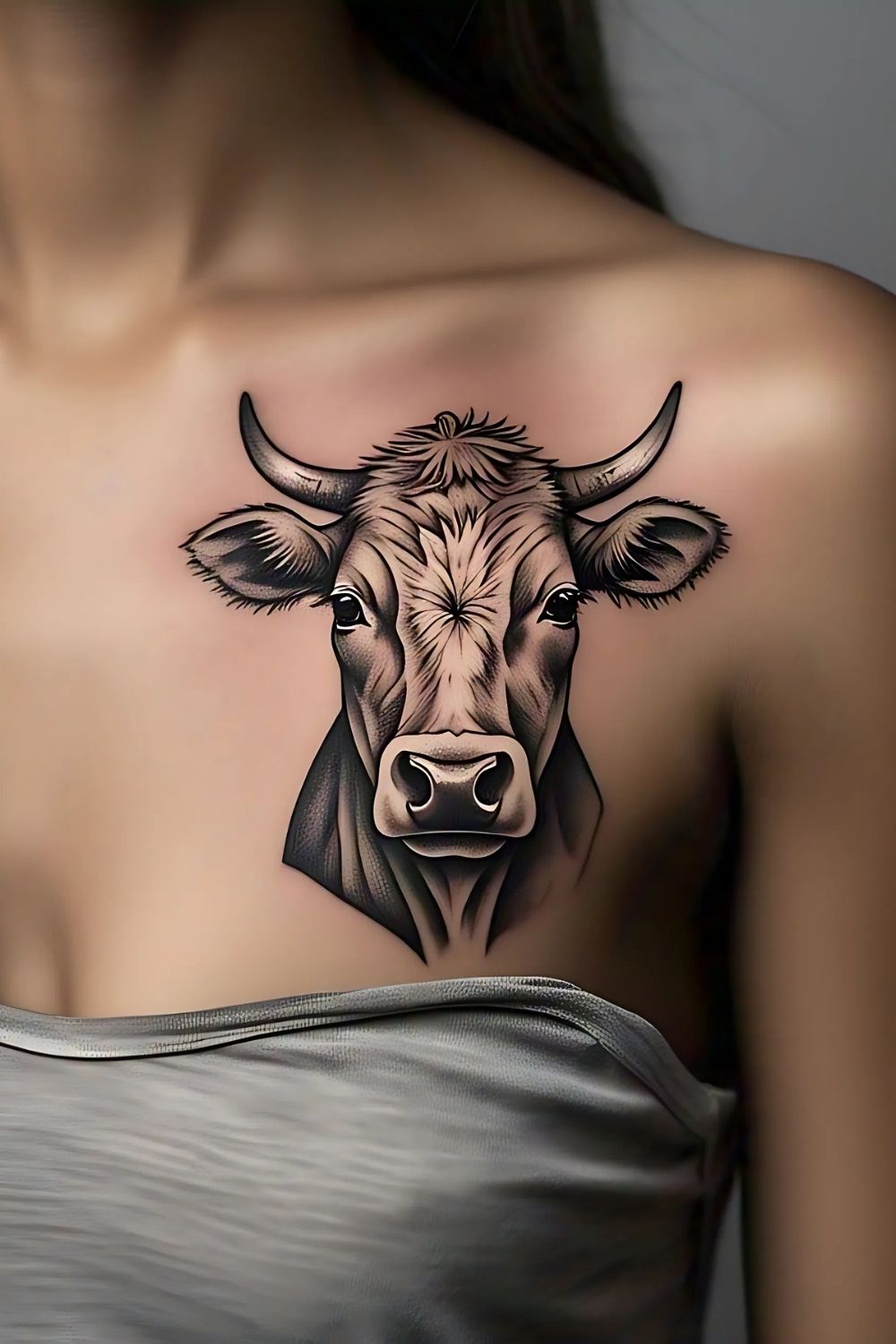 Minimalist Cow Head