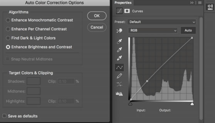 curves photoshop setting 