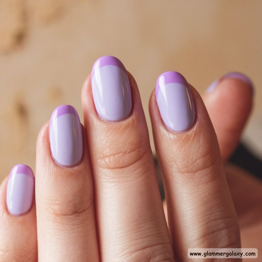Purple Fall Nails having Soft Mauve Nails

