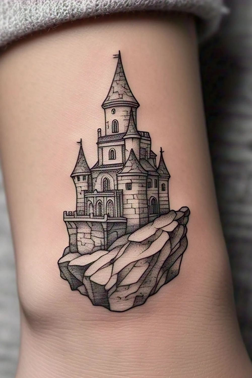 Floating Castle on a Rock or Cloud