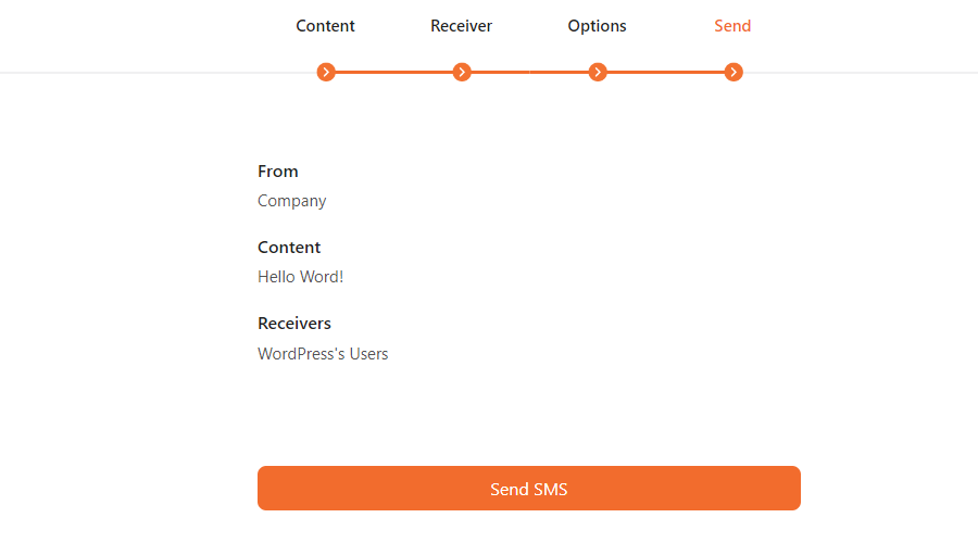 Send messages from your WordPress.