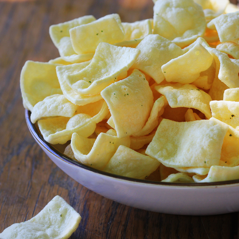 Rice or lentil chips to replace chips as a healthy alternative snacks in office