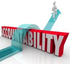 This contain a logo of the word accountability