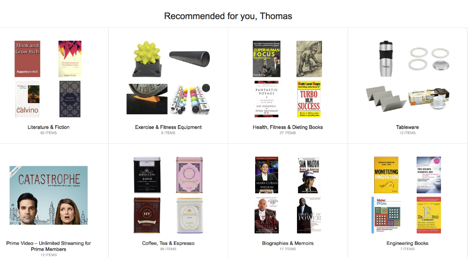 Amazon’s product recommendations