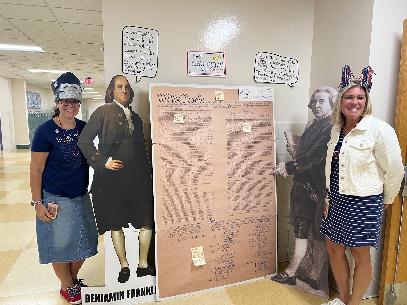 image of teachers celebrating Constitution Day