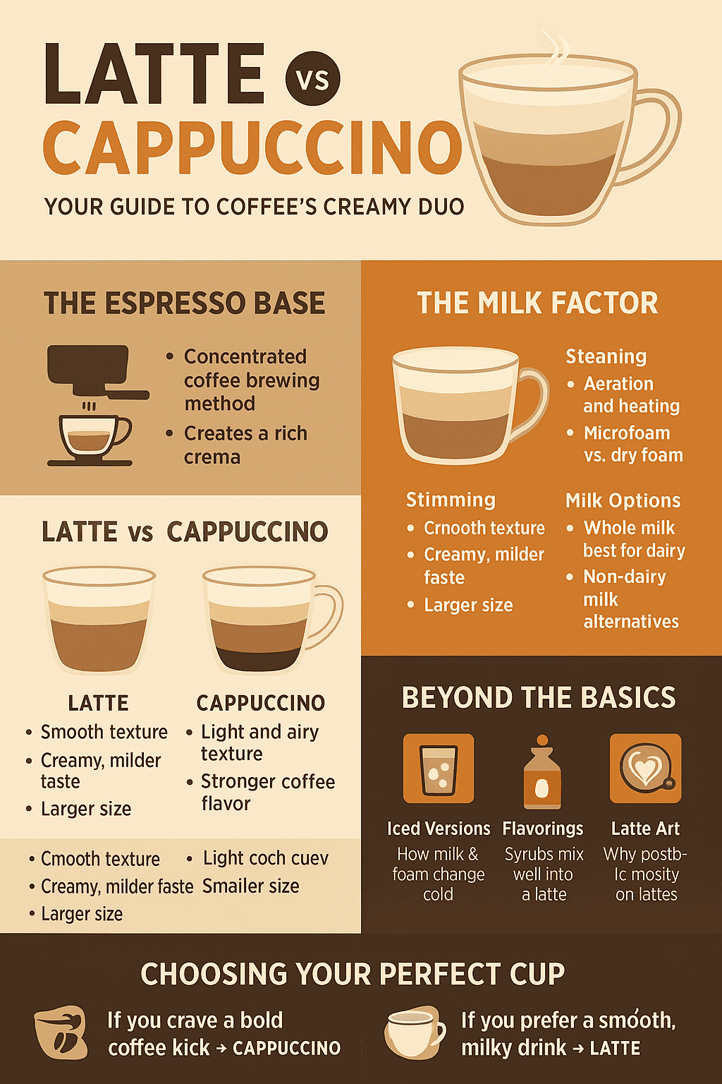 Latte vs Cappuccino: Your Guide to Coffee's Creamy Duo (Infographics)