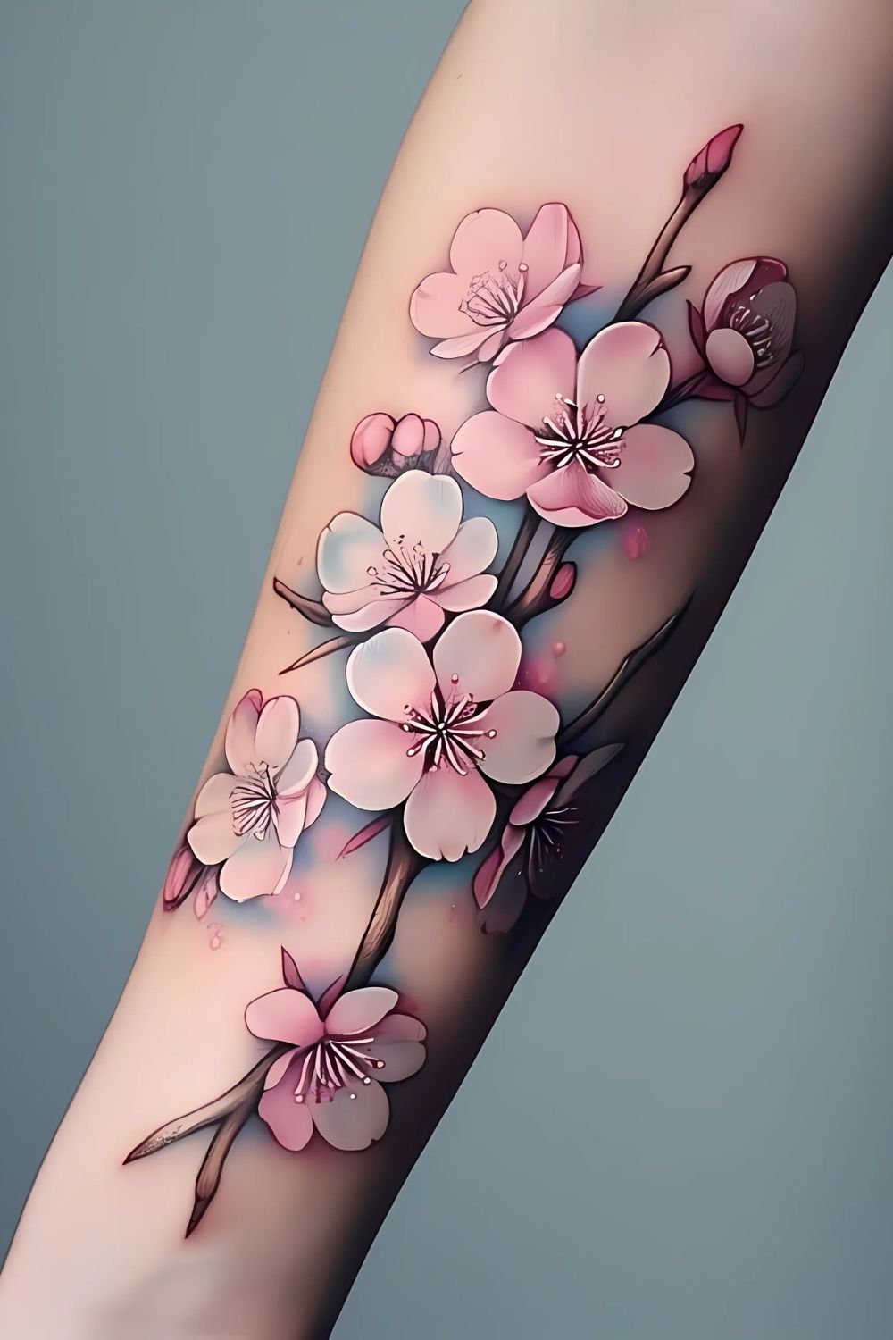 Watercolor Cherry Blossoms
