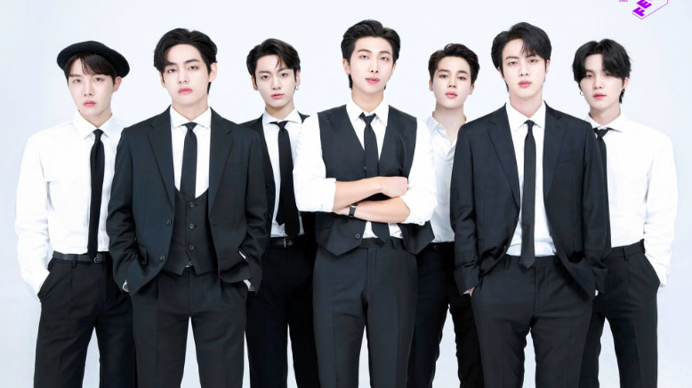 This contains an image of BTS