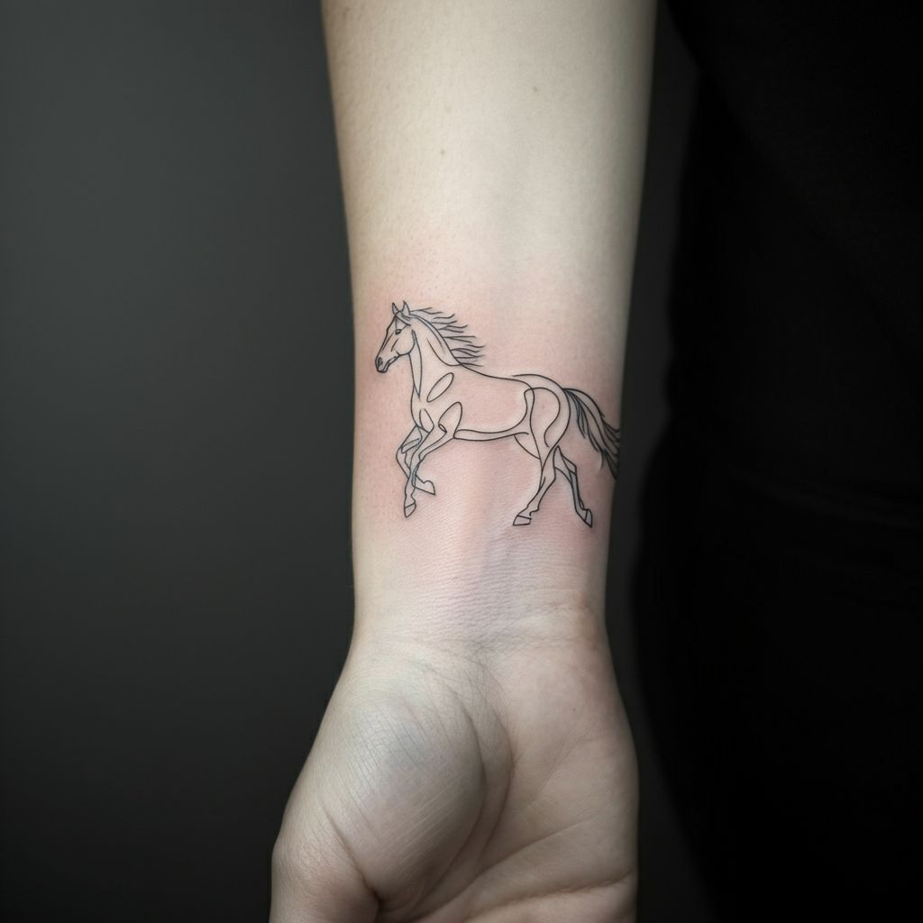 Minimalist Horse Tattoos