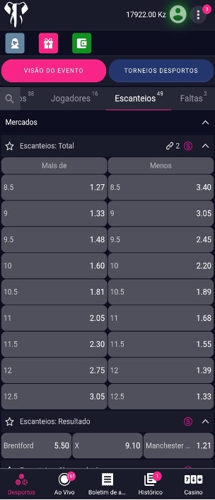 Como apostar nos campeonatos nacionais e internacionais na Elephant Bet Angola