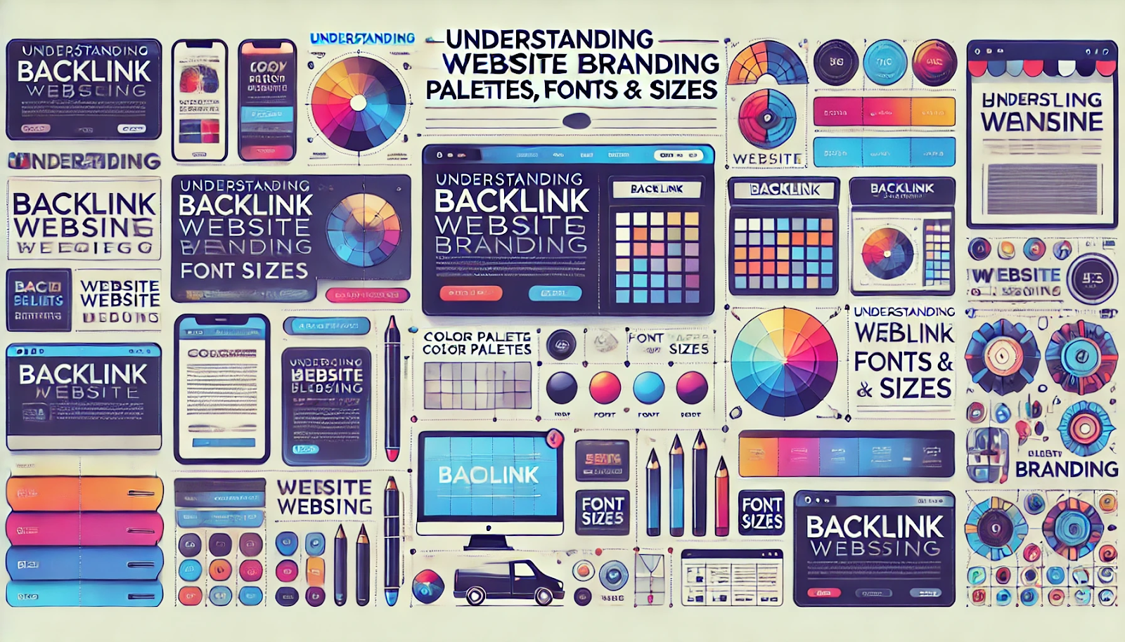backlink website branding palalettes fonts sizes