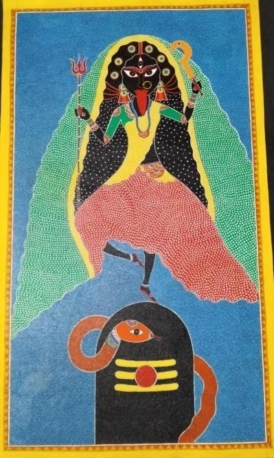 Kaali Maa - Madhubani painting (47cms x 81cms)