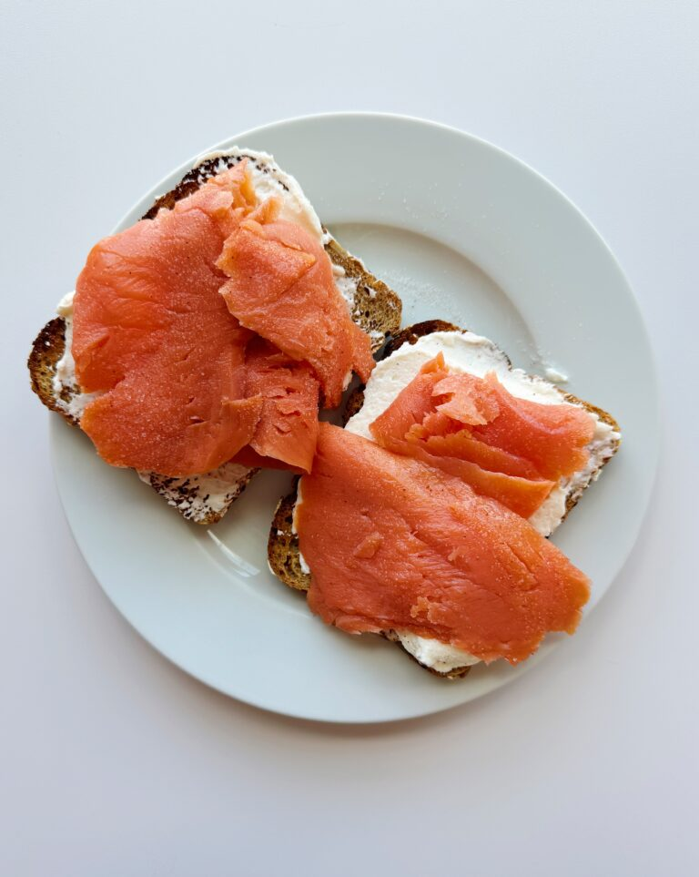 2 Salmon Cream Cheese Toasts | Easy Breakfast Ideas For College Students