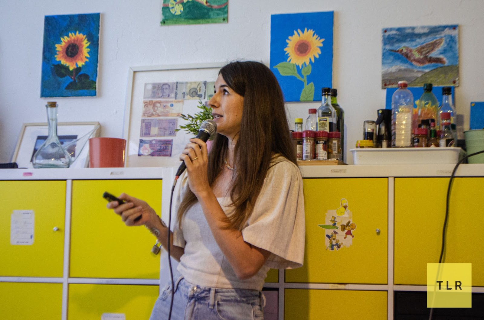 Anja giving her inspiring talk at the TLR Coworking space 