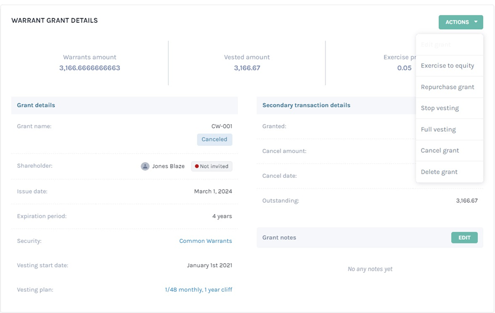 grant details 