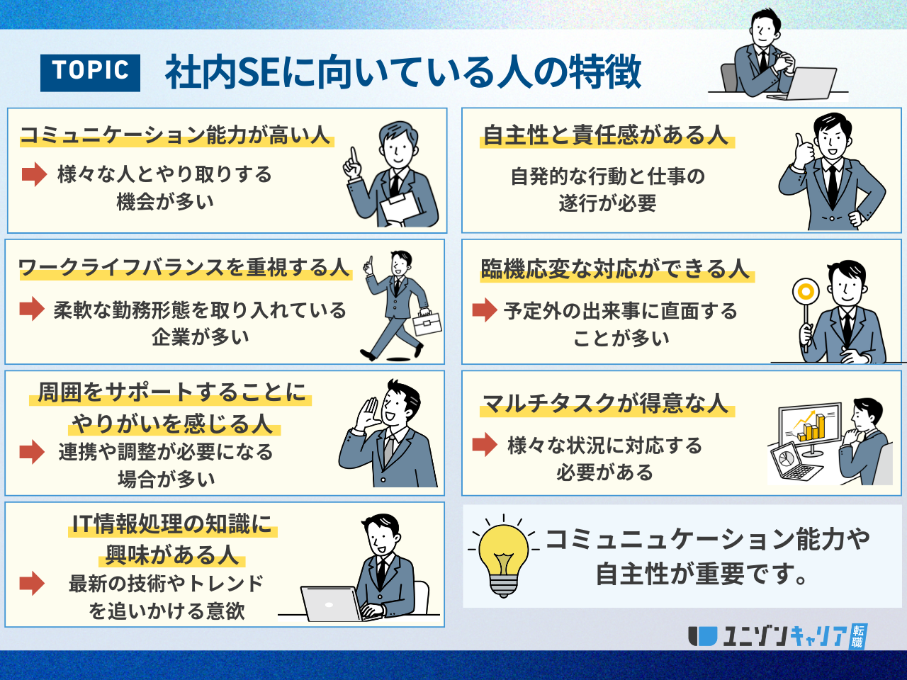 社内SEに向いている人の特徴