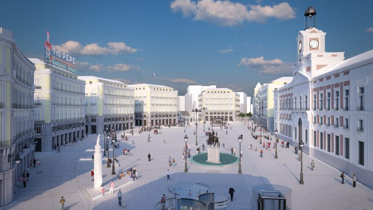 Maqueta del nuevo diseño de la Puerta del Sol de Madrid