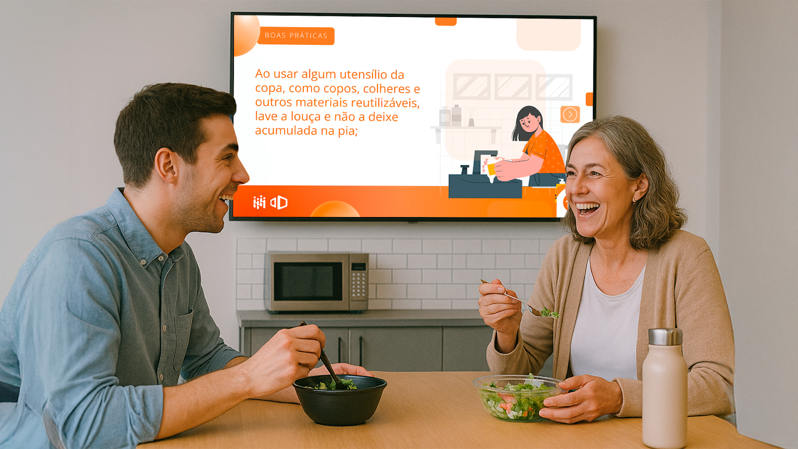 TV Corporativa instalada em refeitório de empresas
