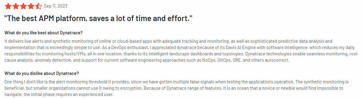 Dynatrace review