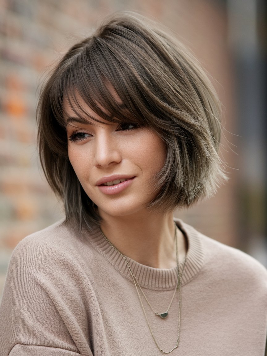 36. Blunt Bob with Layered Ends