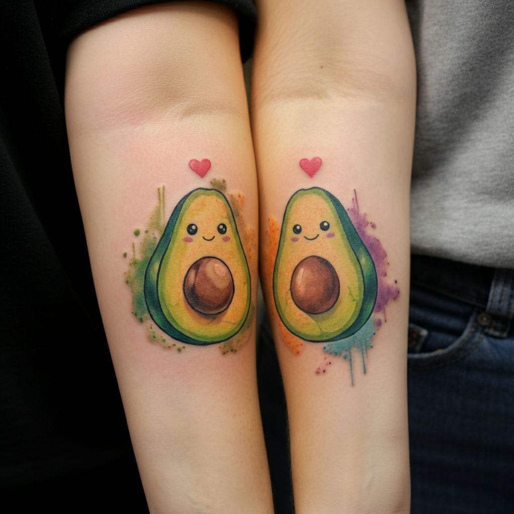 Avocado Tattoos for Couples
