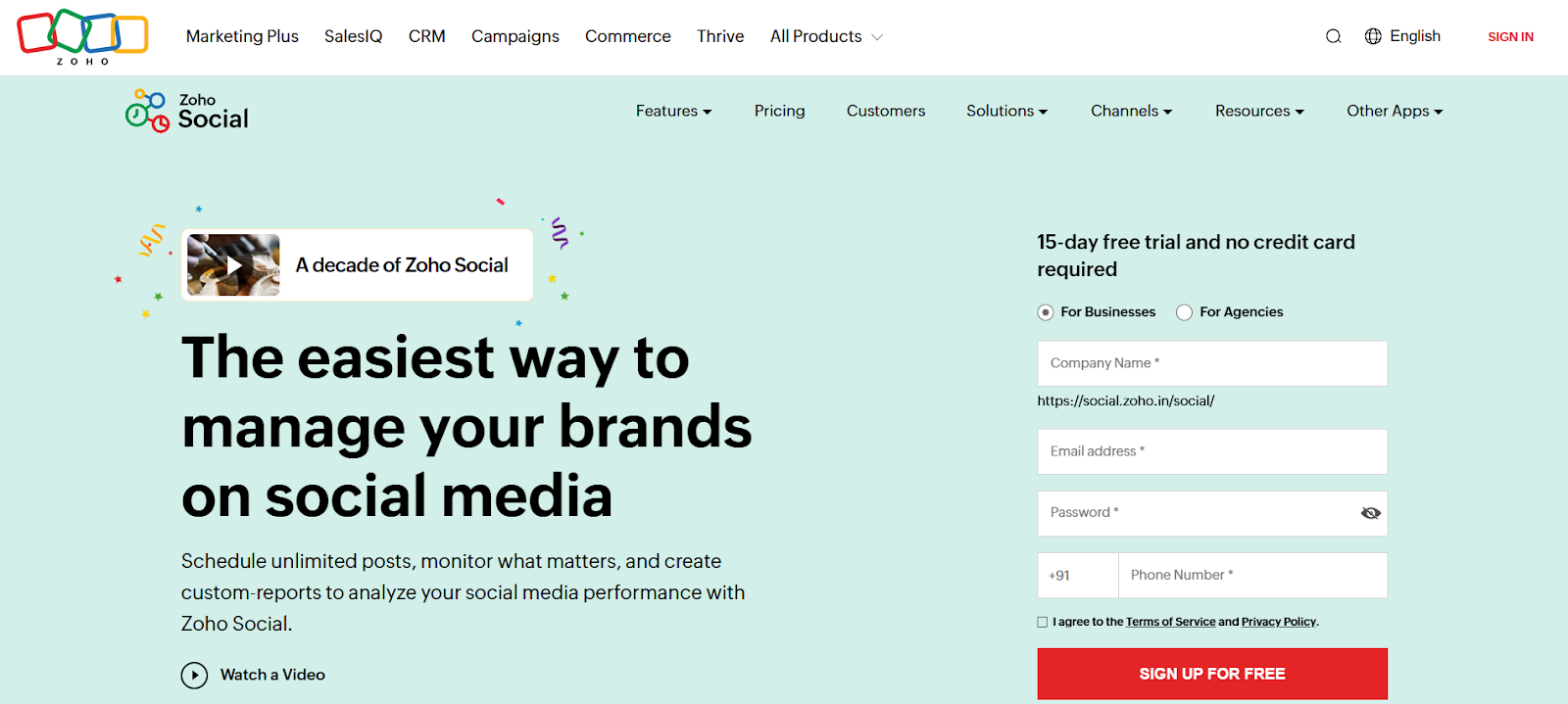 Zoho Social