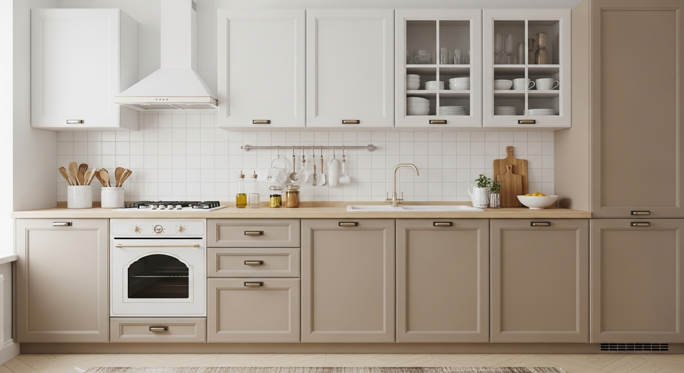 Mix Beige with White