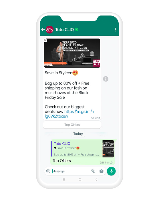  Tata CLiQ, India increased online sales with WhatsApp alerts