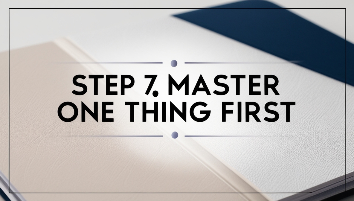 Step 7 master one thing first 