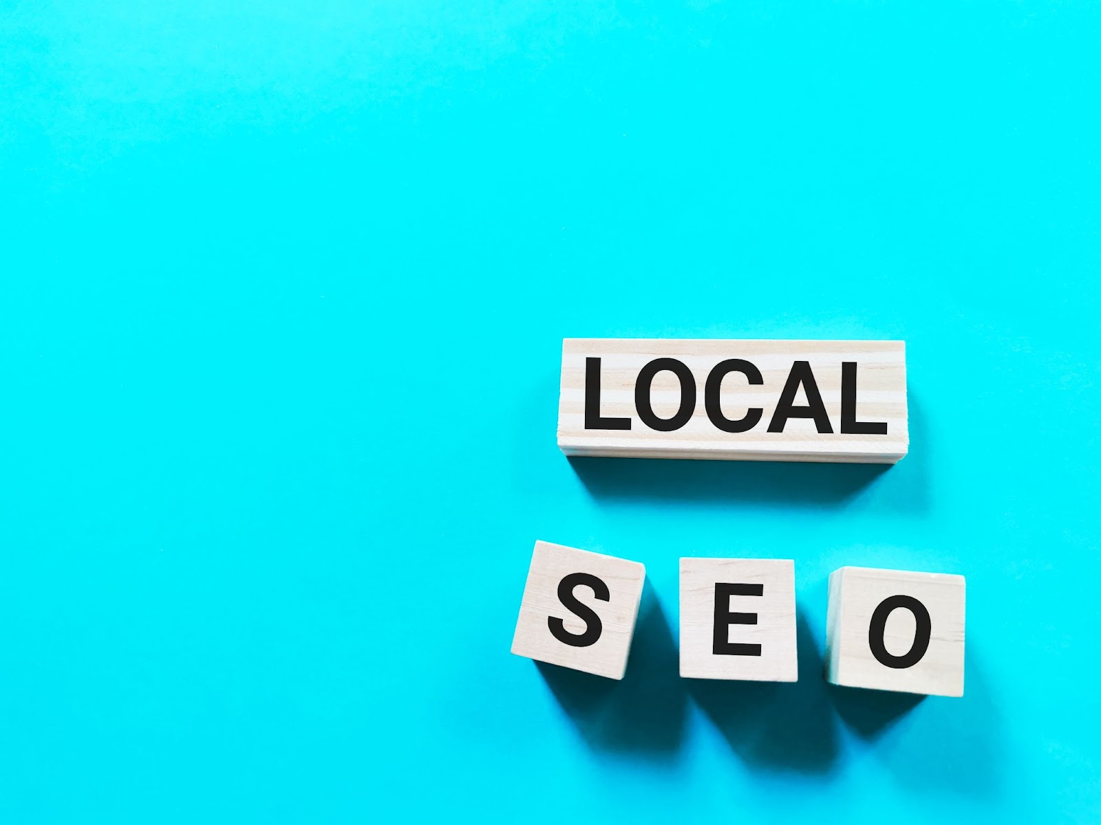 Local SEO written on wooden blocks. 