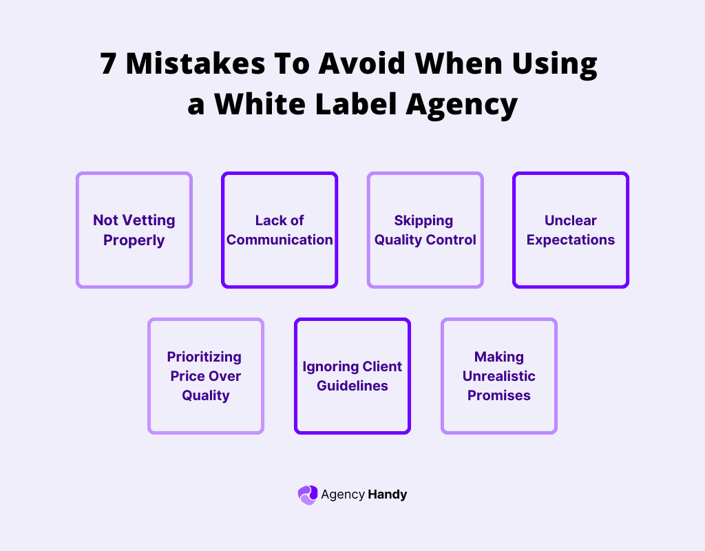 7 Mistakes To Avoid When Using a White Label Agency