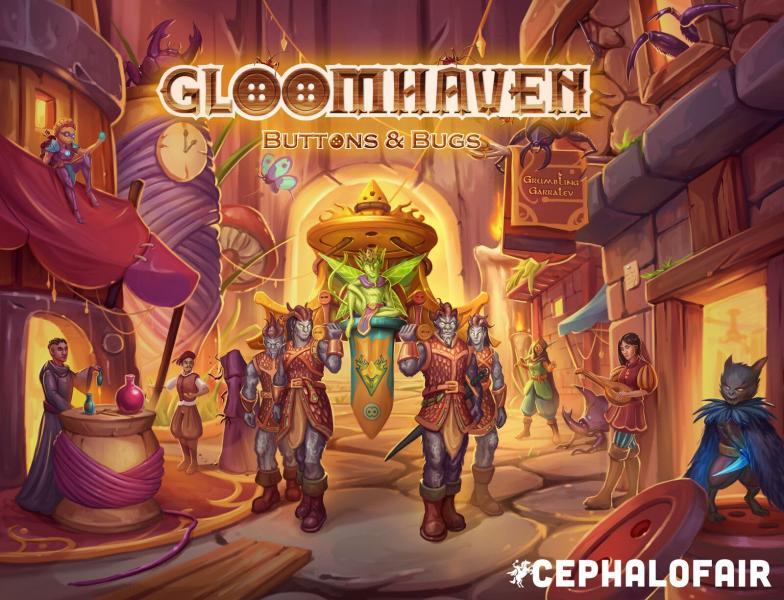 Gloomhaven: Buttons and Bugs Game - board game mini games