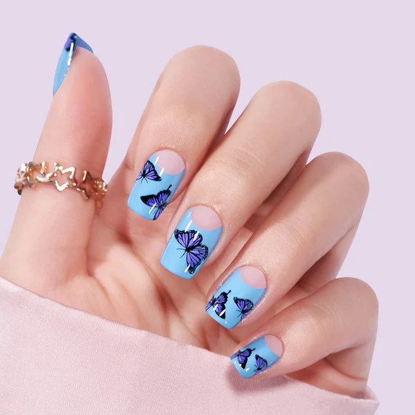 Y2K-Inspired Nail Art - Olivia Rodrigo Nails (Blue)