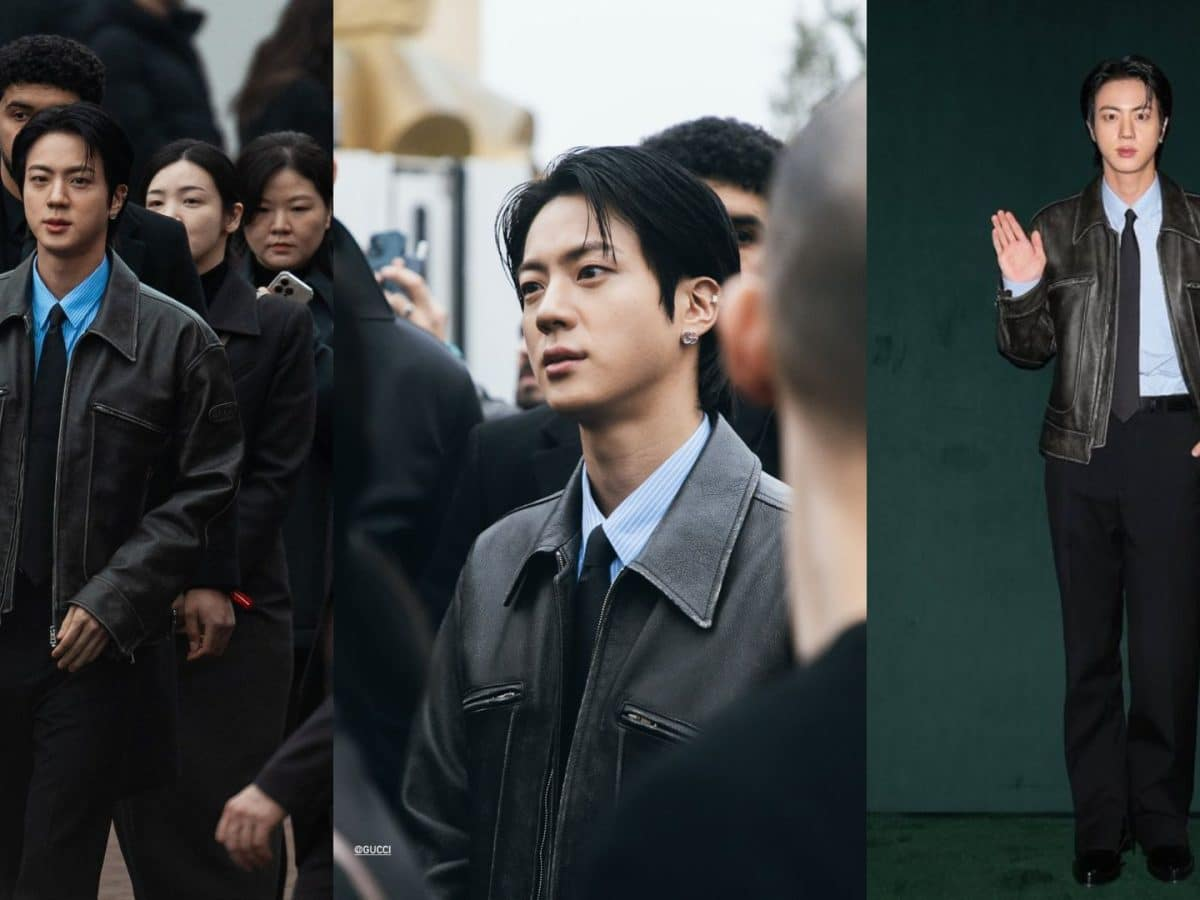 BTS Jin close-up at Gucci event, Milan Fashion Week 2025