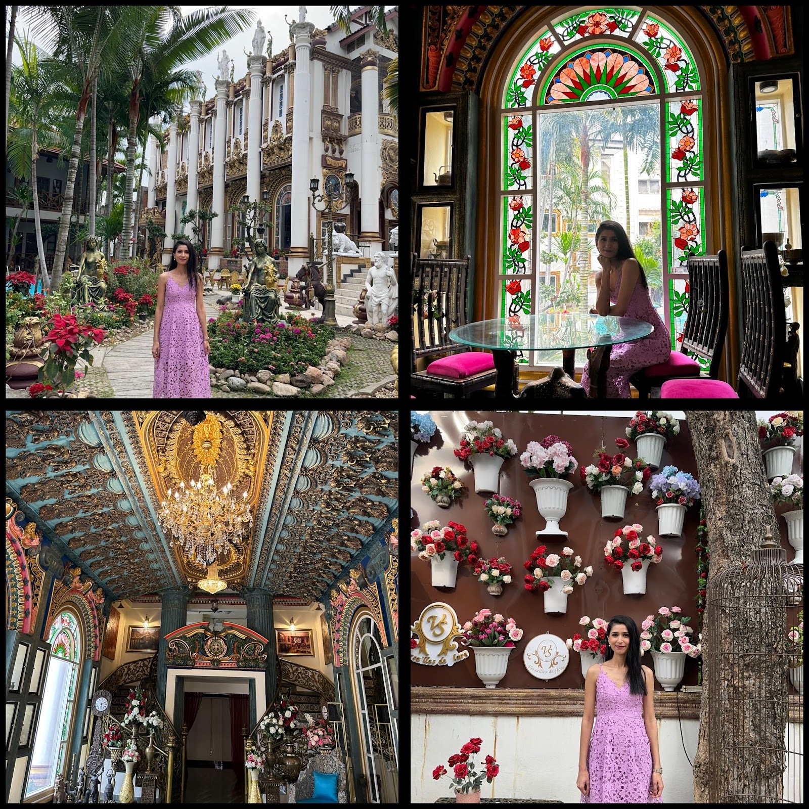 floral themed cafe in chang mai with beautiful decor