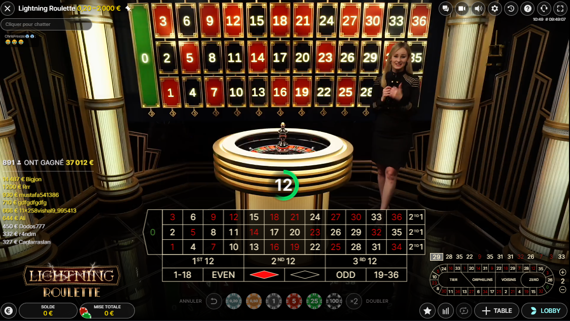 Lightning roulette