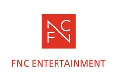 This contain: the fnc entertainment logo is shown on a white background with red and black letters