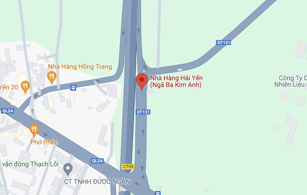 pick up drop off point of ha son bus in hanoi: kim anh intersection (hai yen restaurant)