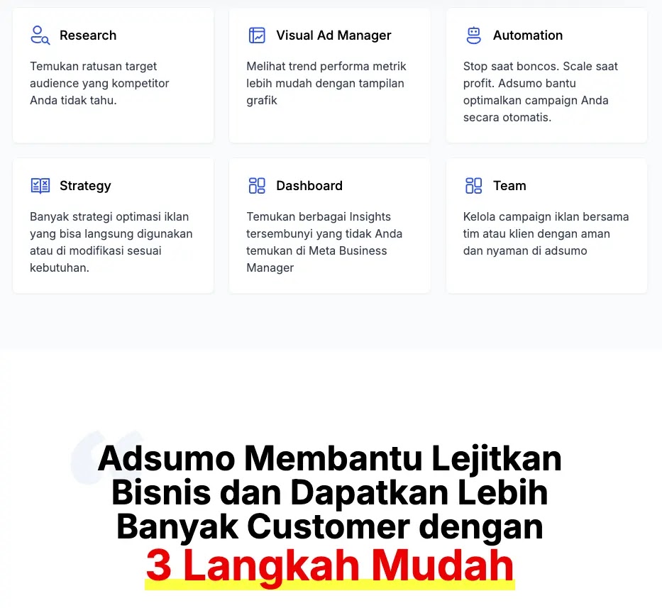 optimalkan iklan di Meta dengan Adsumo