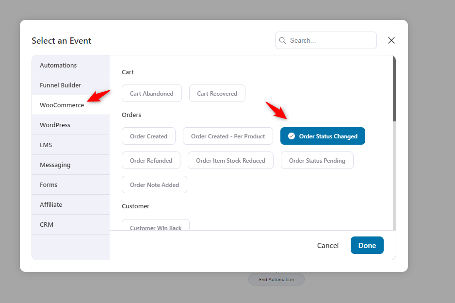 Track customers with failed order payments