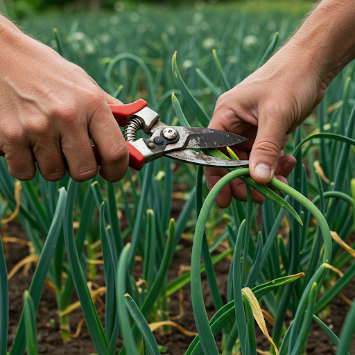 How to Harvest Garlic Scapes