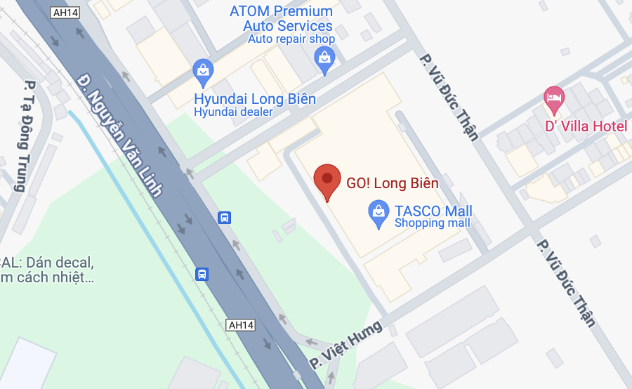 pick up drop off point of ket doan travel bus: big c long bien