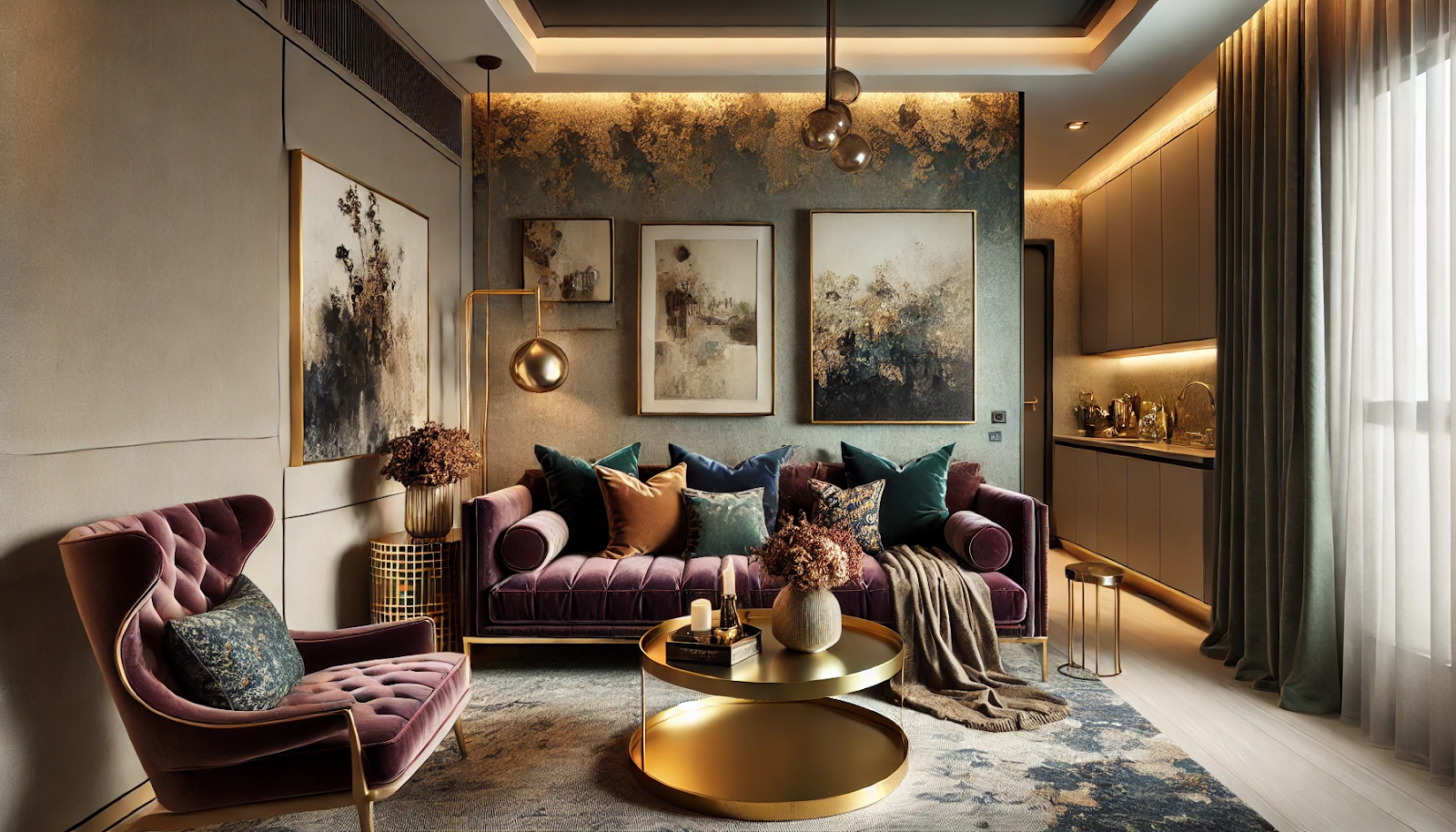 Maximalist Glamour in Small Condo Interior Design Malaysia