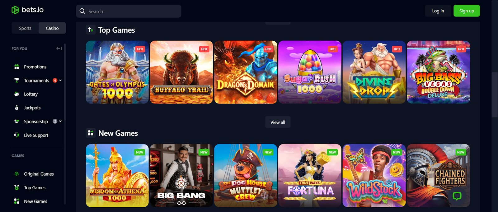 bets.io casino that accepts litecoin