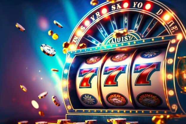 Premium Photo | Luck and success in casino when playing at casino slot  machine